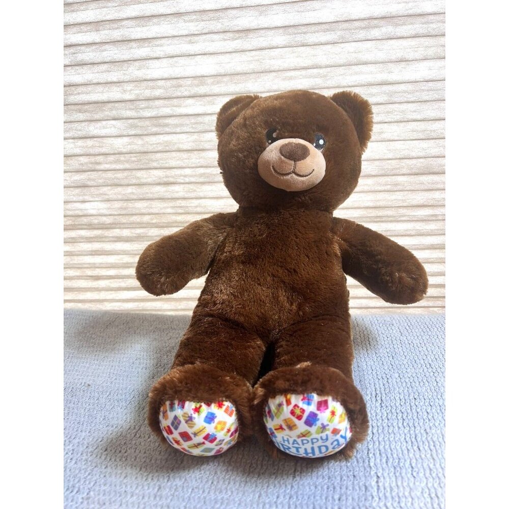 Build A Bear Happy Birthday Treat Brown Stuffed Plush 16" BAB Presents Celebrate